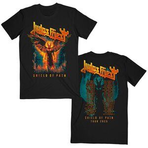Judas Priest Shield of Pain Tour 2025 Shirt Winged Demon Graphic Tee Vintage 90